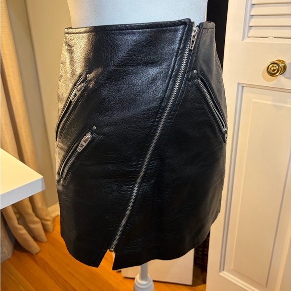 Blank NYC Dresses & Skirts - Blank NYC Black Asymmetrical Leather Skirt